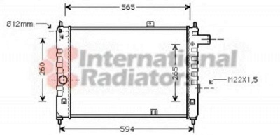 VAN WEZEL 37002052 -  Радиатор, охлаждение двигателя